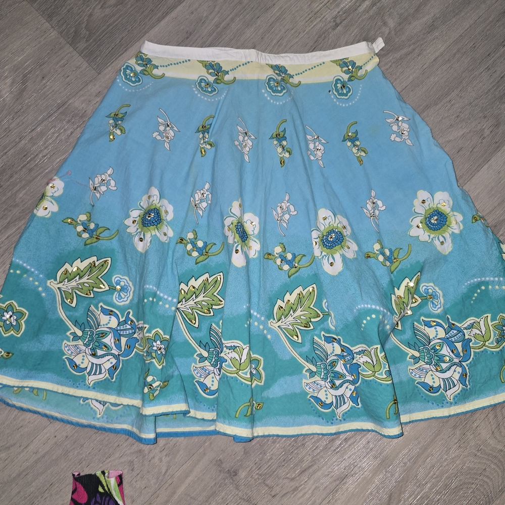 Limited Too Blue Floral Skirt